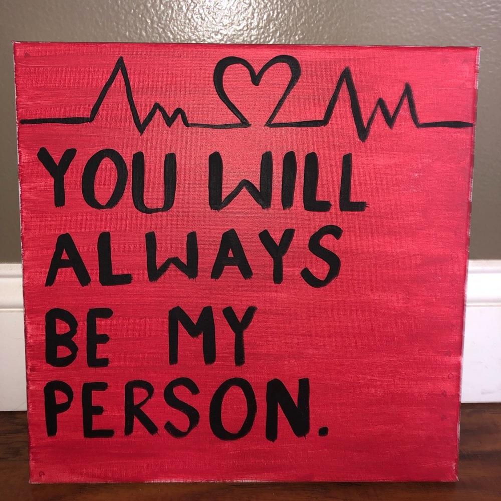 Red Quote Painting